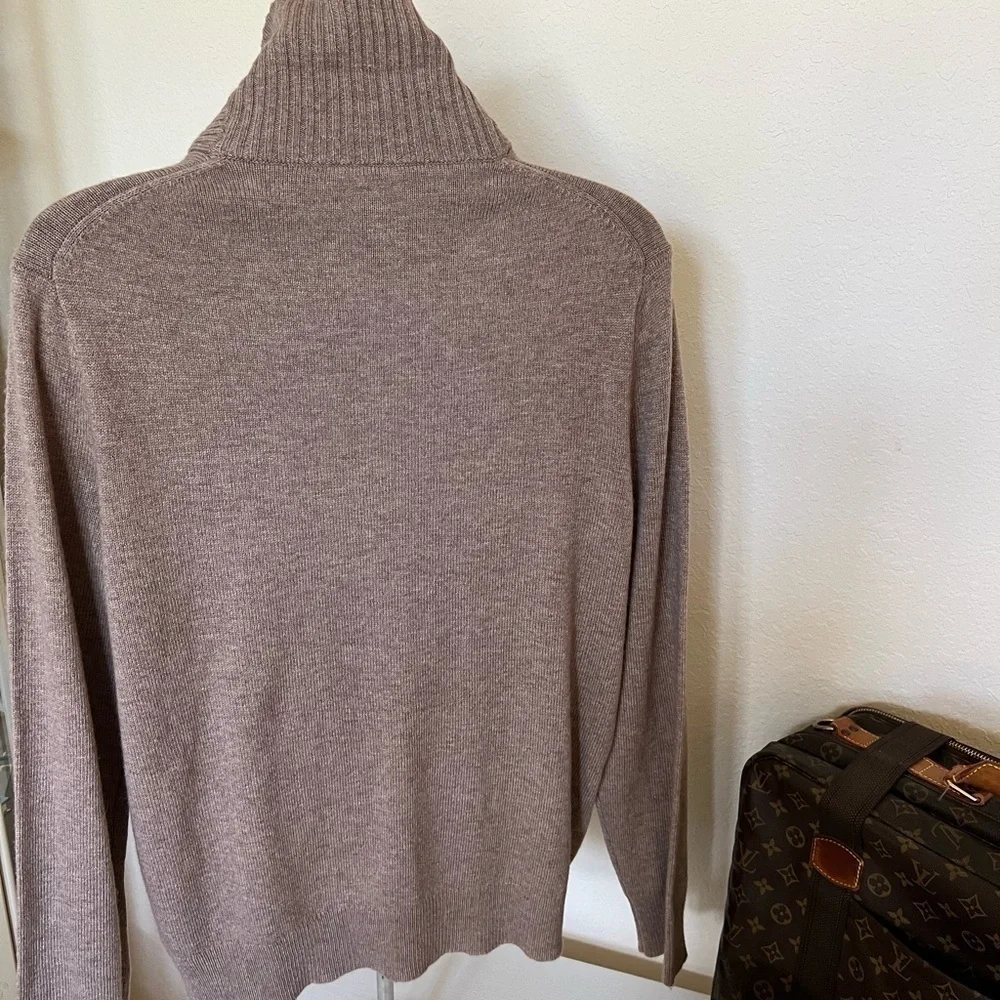 NWT J. Crew Tan Shawl Collar Button Lambswool Blend Size L